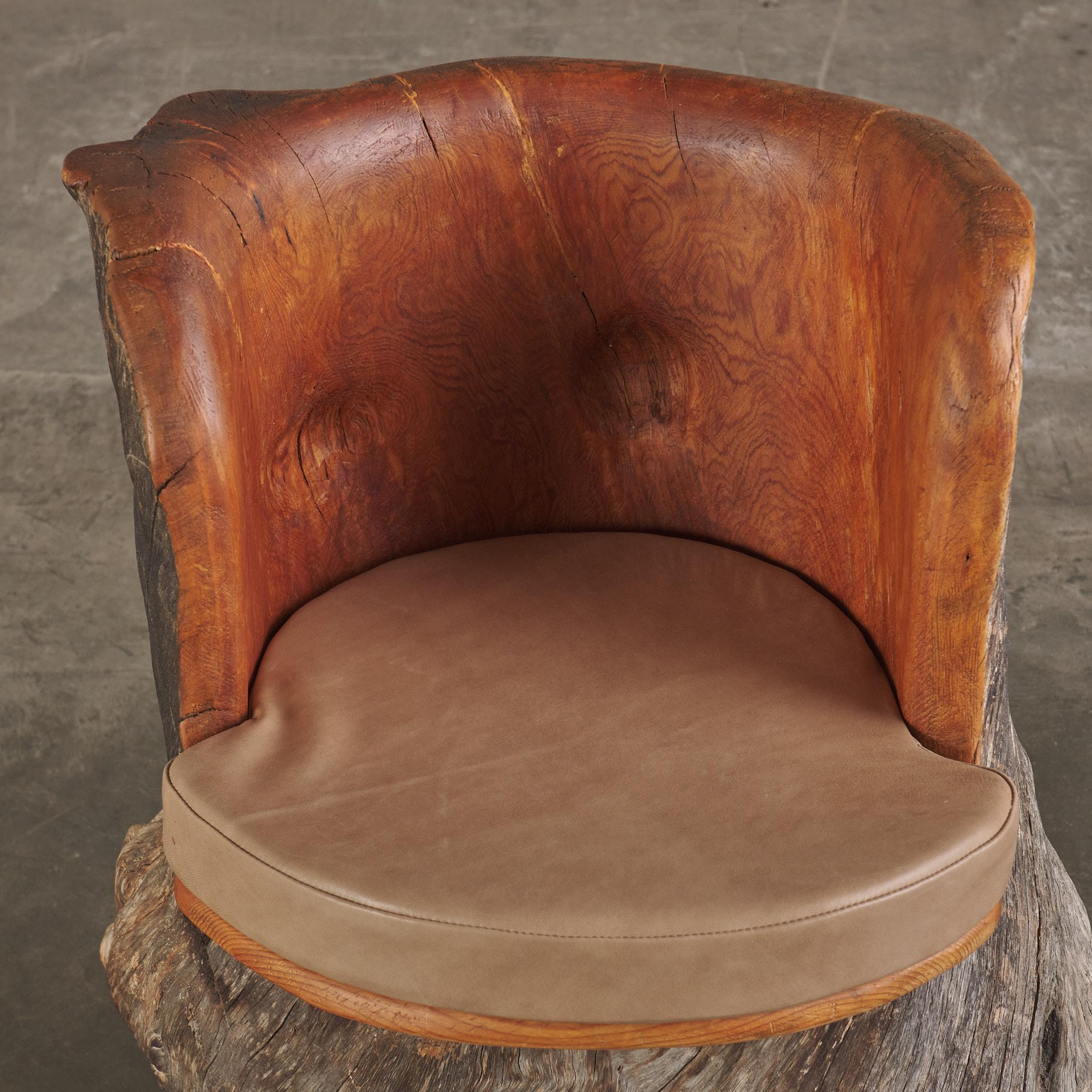 Norwegian Tree 'Kubbestol' Barrel Armchair, 1970 For Sale