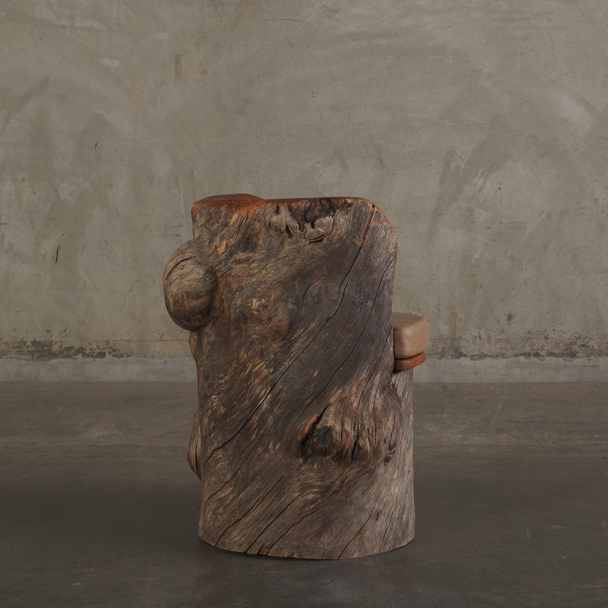 Carved Tree 'Kubbestol' Barrel Armchair, 1970 For Sale