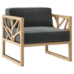 Sedia da salotto ad albero con struttura in Wood massiccio