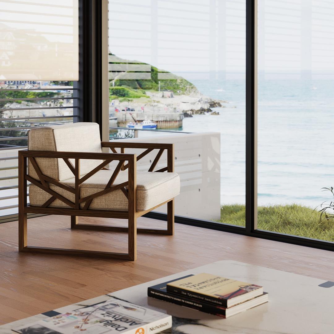 Loungesessel in Baumform mit Struktur aus Massivholz (21. Jahrhundert und zeitgenössisch) im Angebot