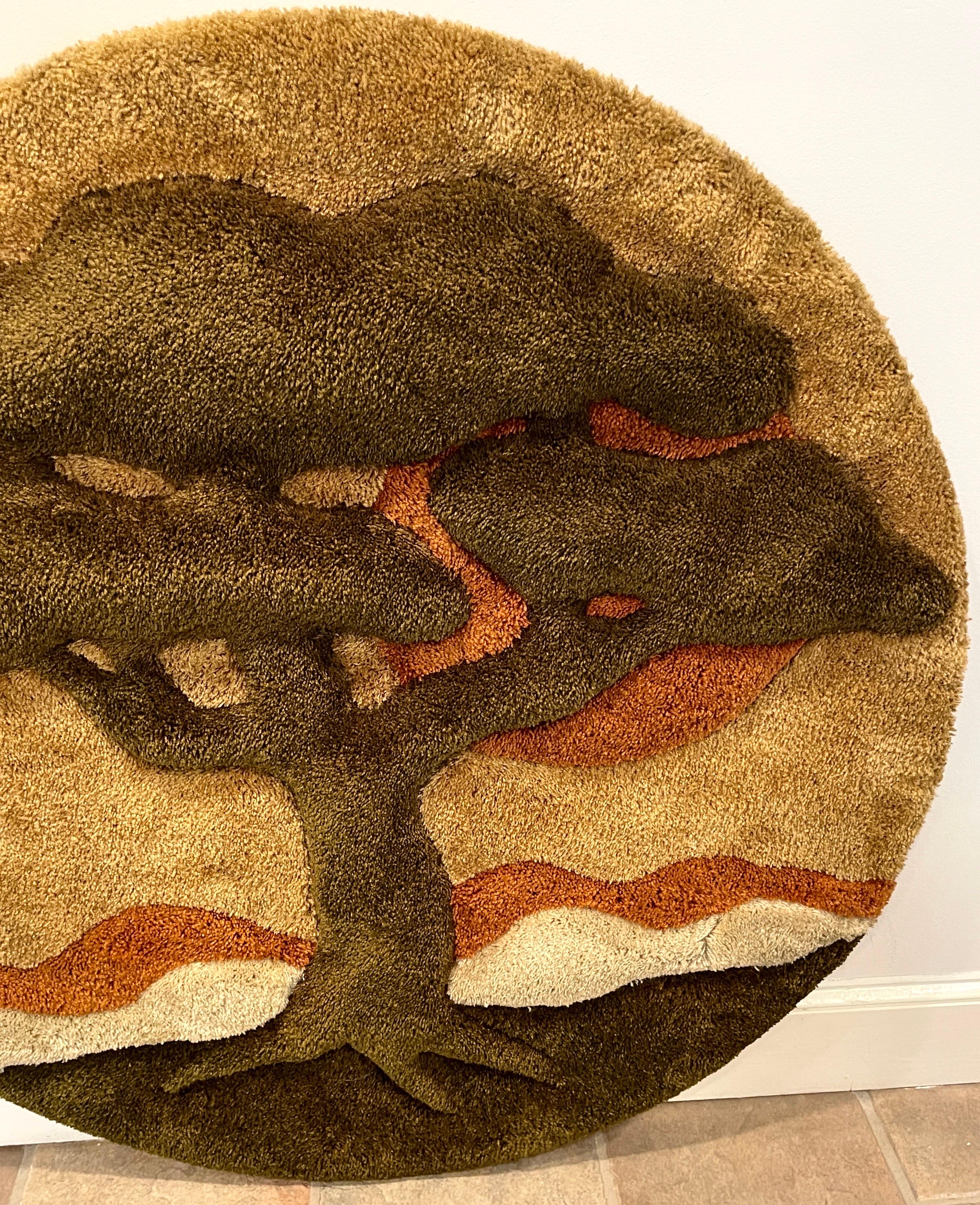 Appliqué Sculpture murale en fibre d'art arbre de vie des années 1970  en vente