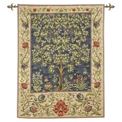 Tree of Life - Blue Loom Woven Tapestry - 5'11" x 4'8"