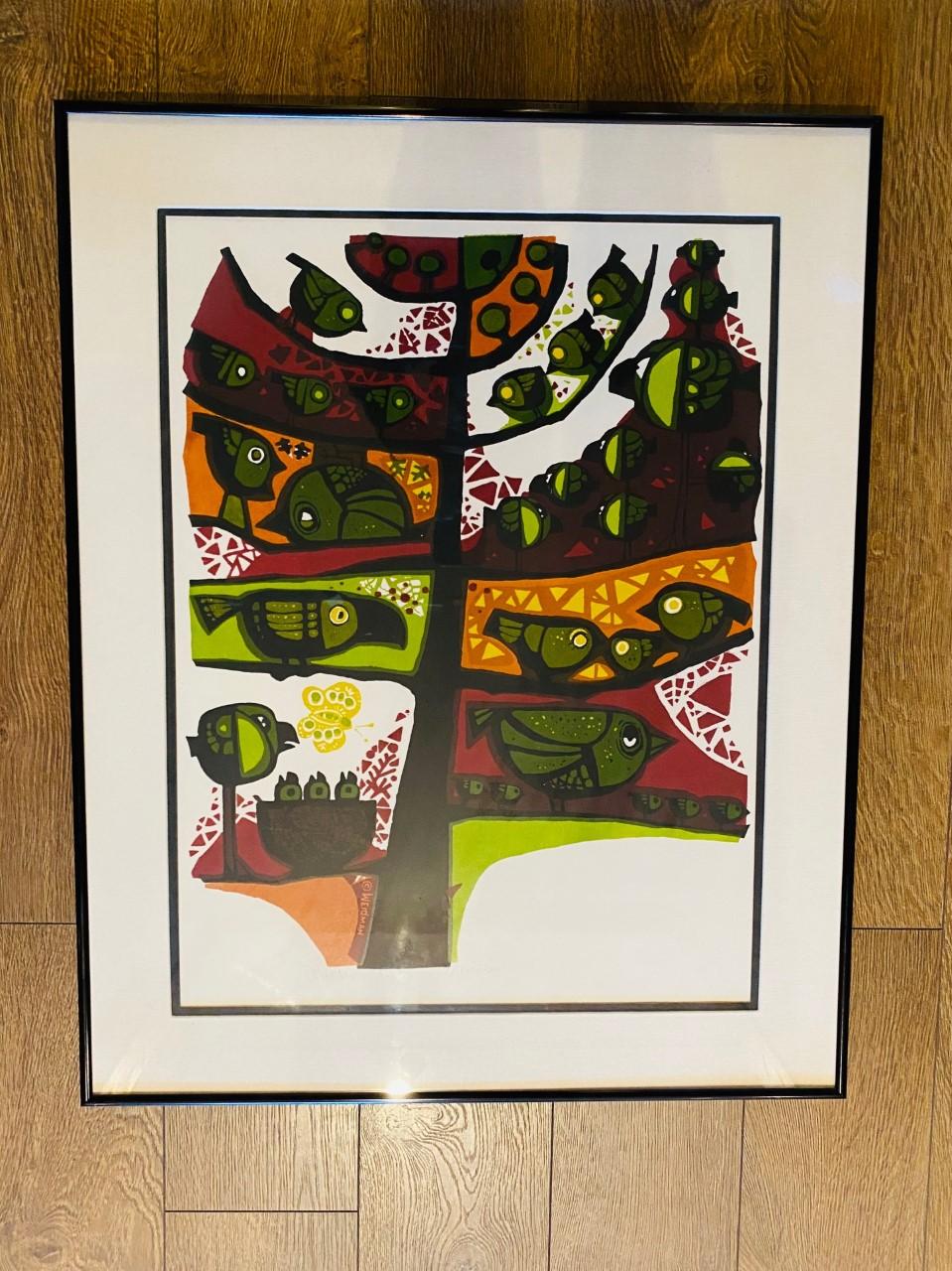 Mid-Century Modern Tree of Life by David Weidman Lithograph