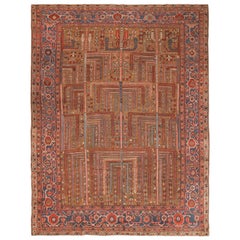 Antique Persian Bakshaish Rug. 9 ft 1 in x 12 ft