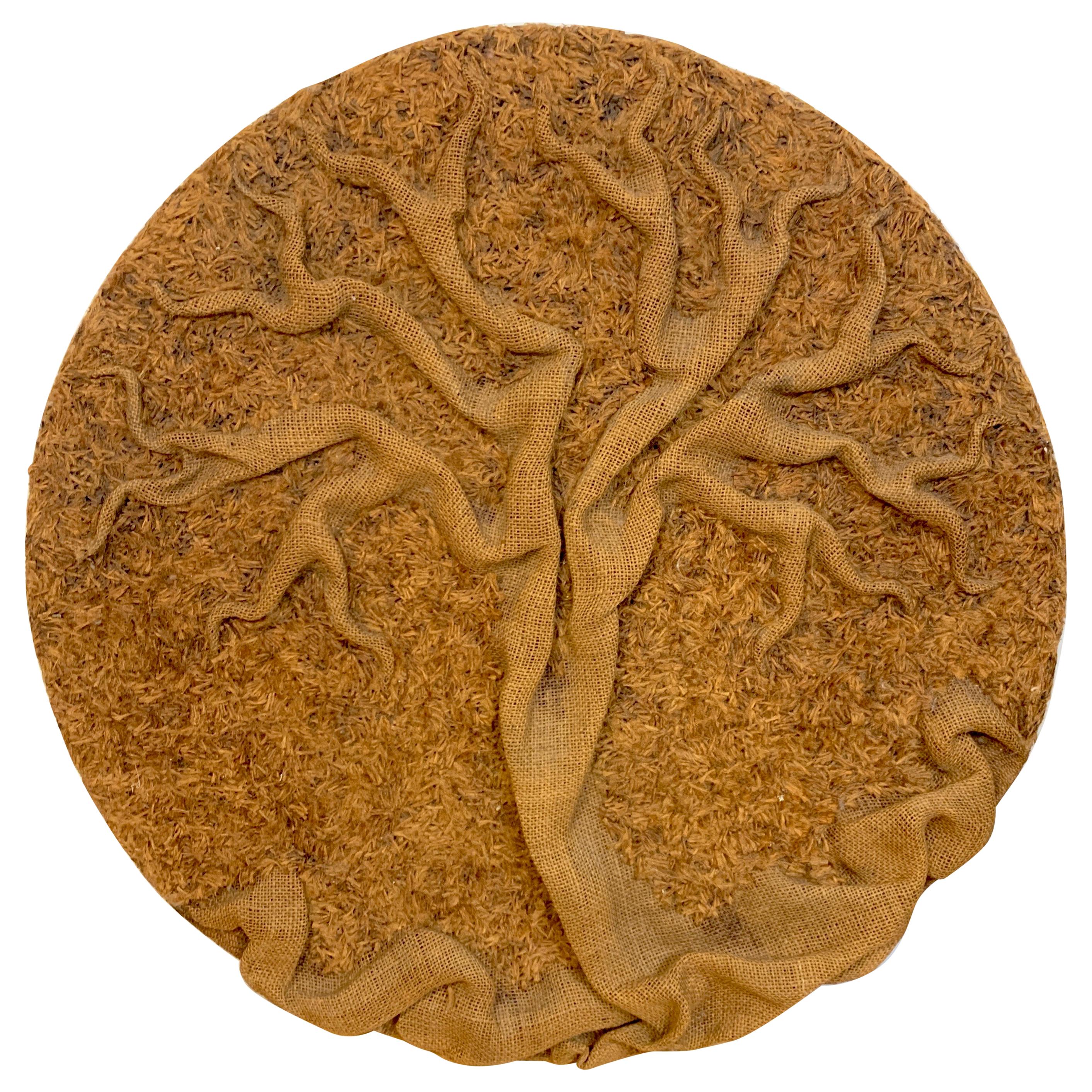 'Tree of Life' Fiber Art Wall Plaque by N. Brott, 1980