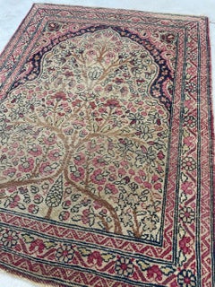 Tree of Life Kerman Lavar Rug Mat, c. 1920's