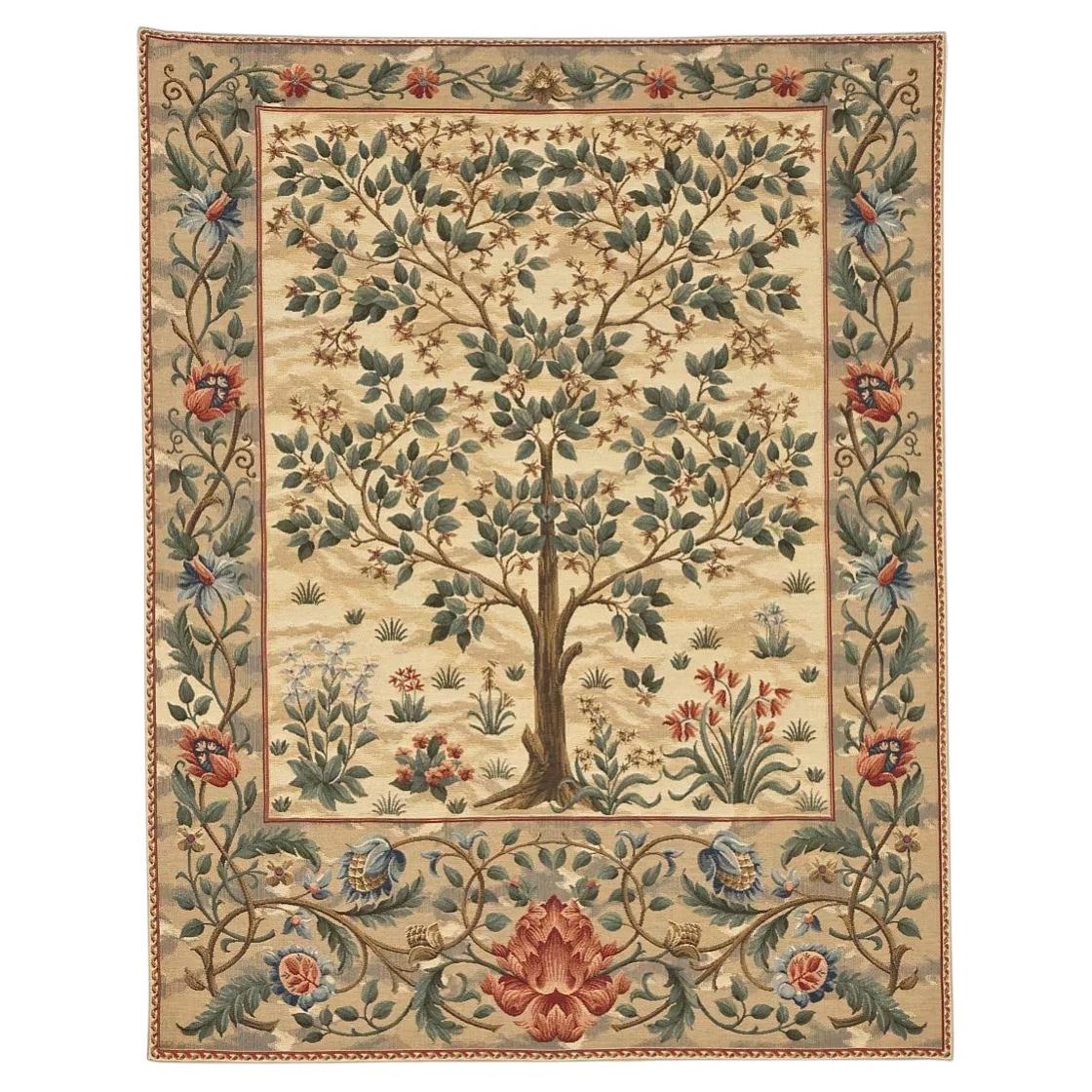 Tree of Life Loom Woven Tapestry - Light - 5'11" 4'8"