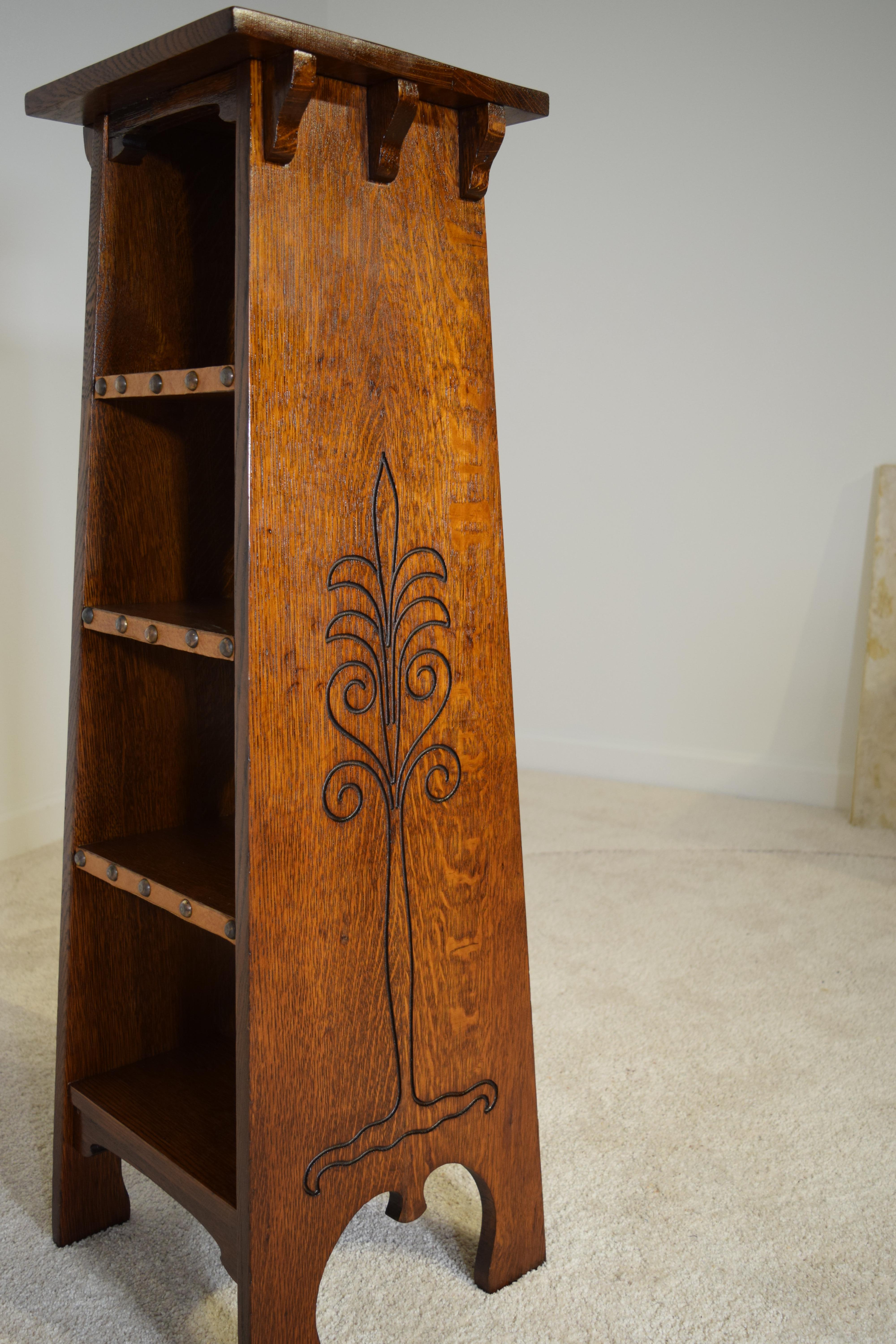 Tree of Life Magazine stand by Gustav Stickley 2