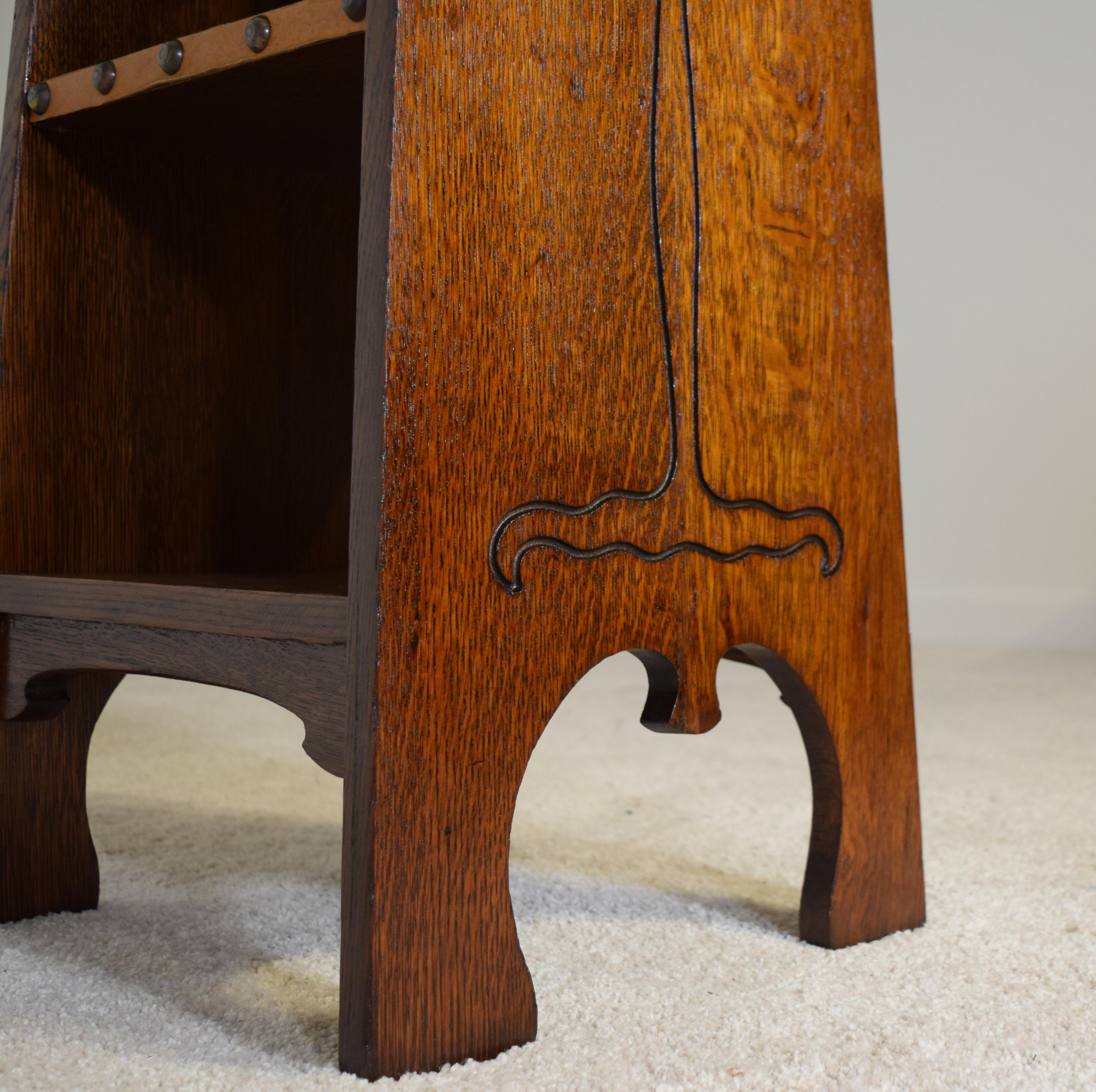 Tree of Life Magazine stand by Gustav Stickley 3