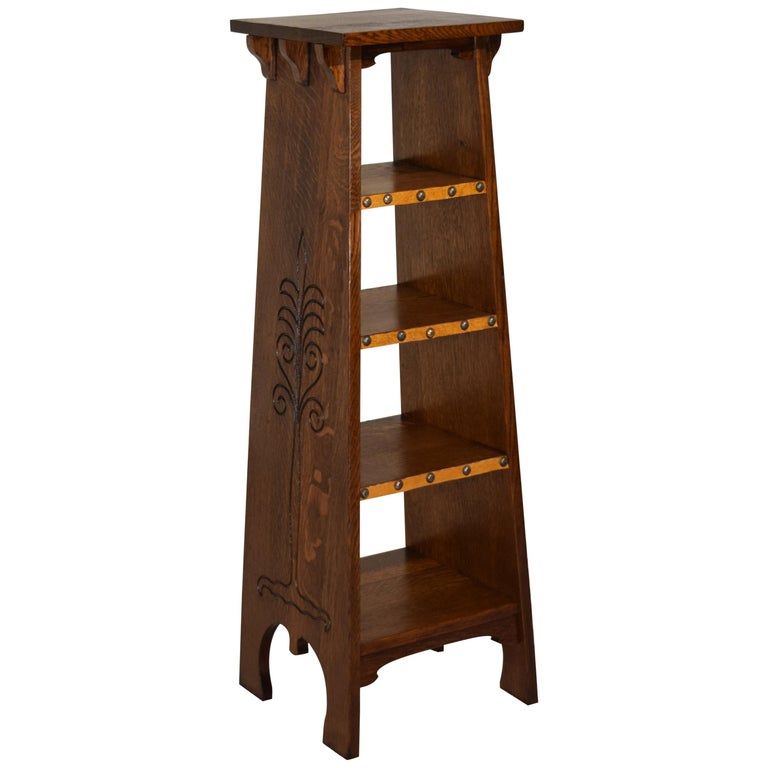 Tree of Life Magazine stand by Gustav Stickley For Sale at 1stDibs
