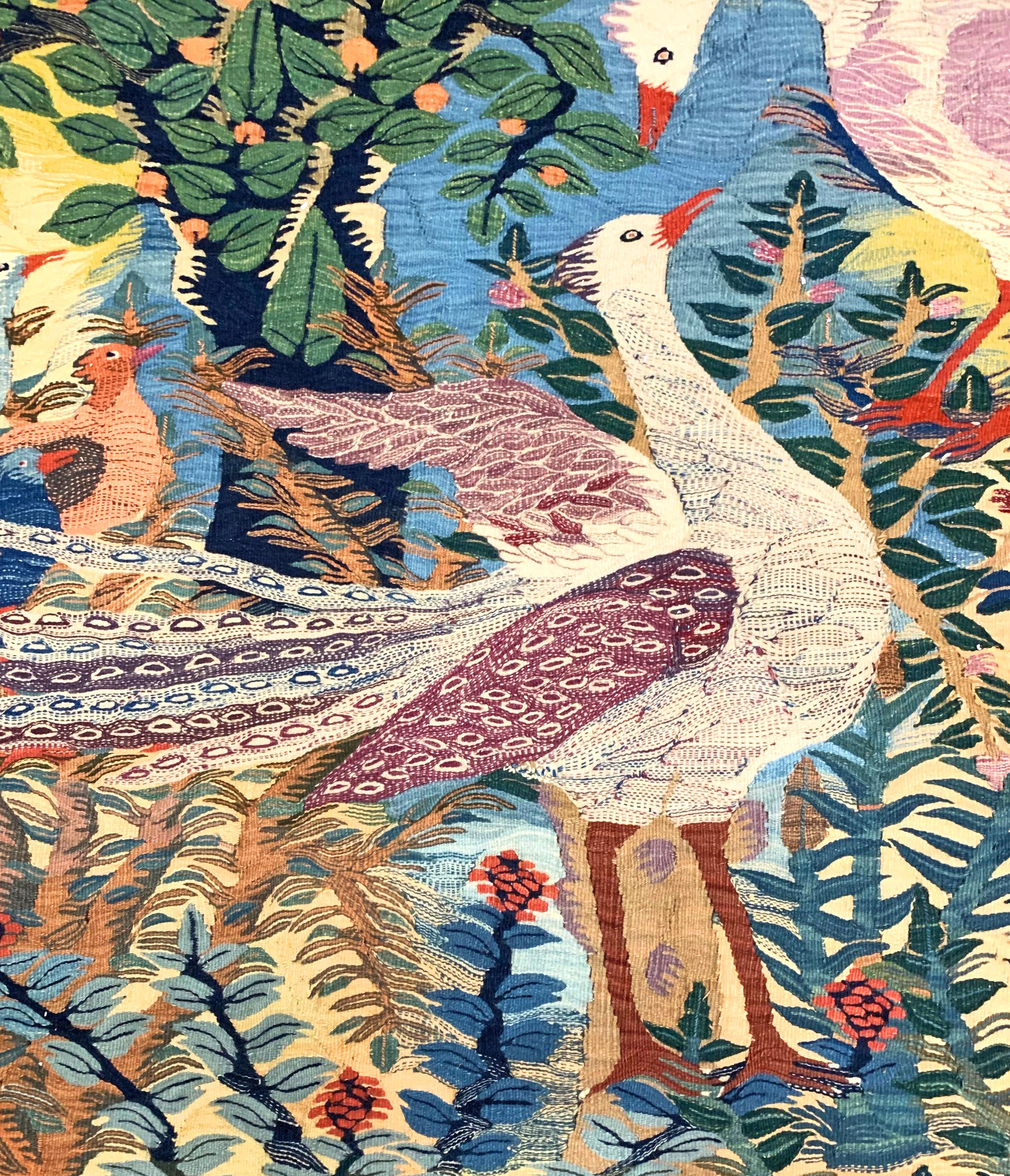 Tissage « Tree of Life », grande tapisserie du milieu du siècle dernier d'Hudson, ancienne étudiante, Wissa Wassef en vente