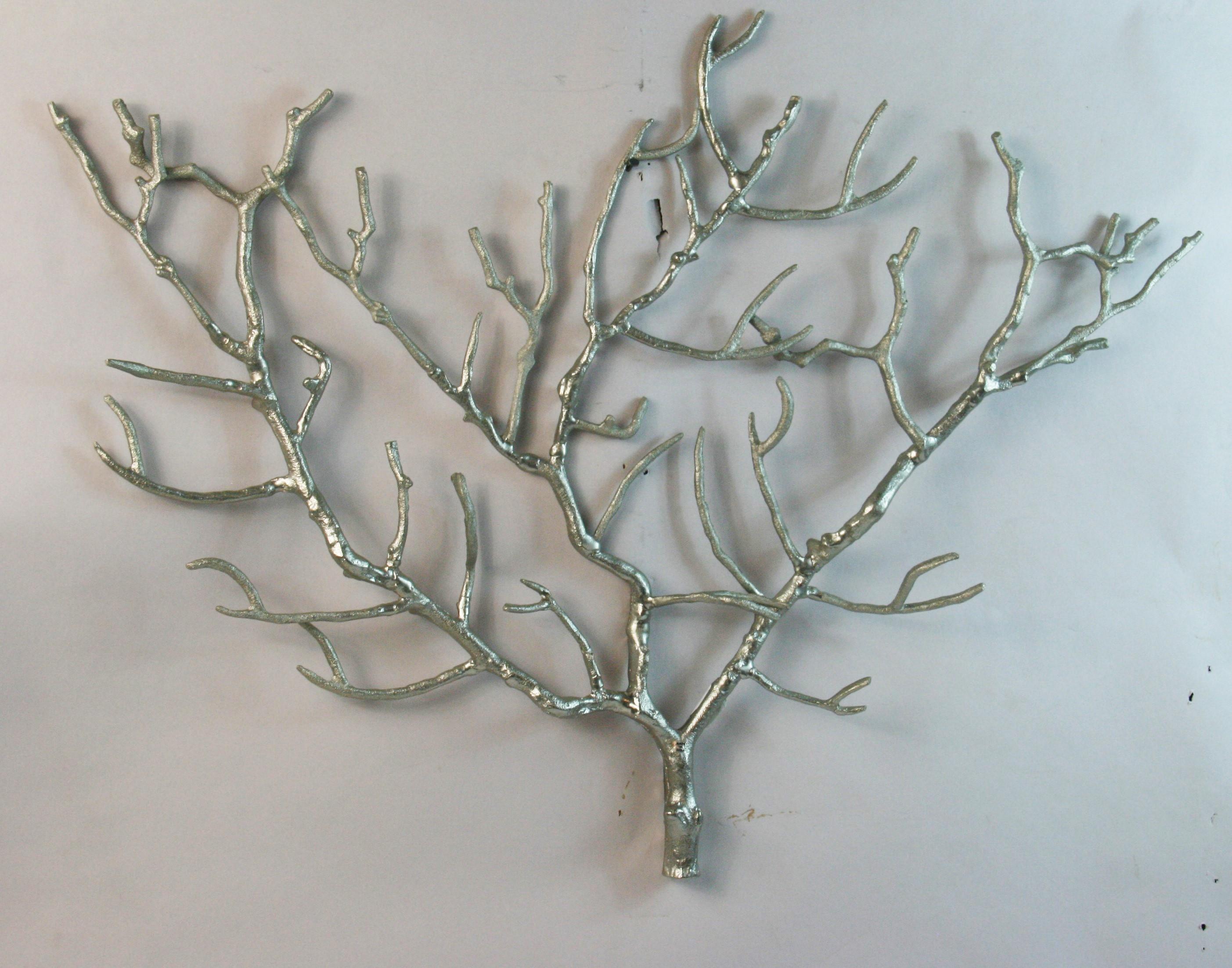 1774 Albero della vita, scultura da parete in metallo fuso argentato.
2 pezzi disponibili al prezzo individuale