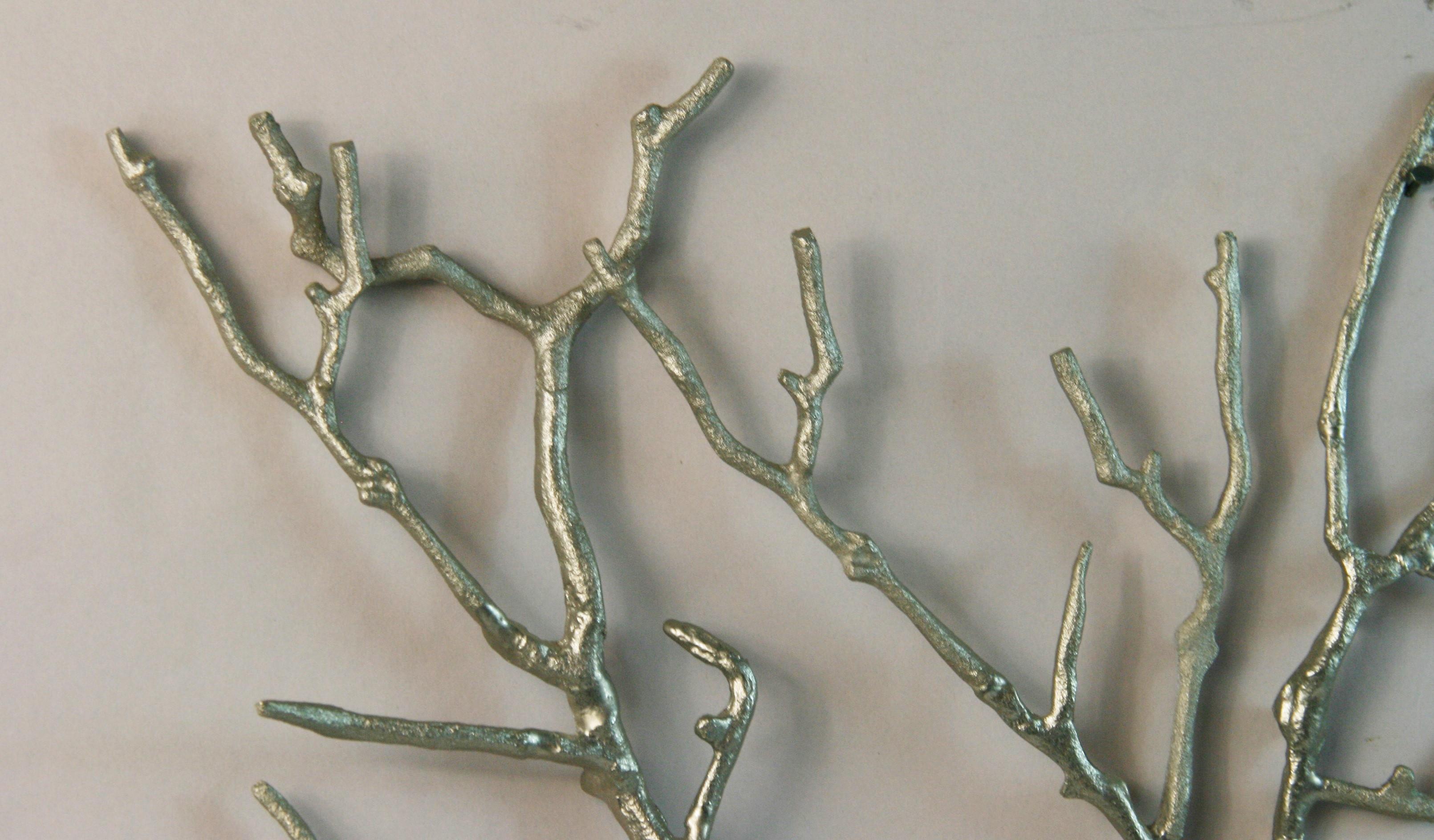 Scultura da parete argentata dell'Albero della Vita (2 disponibili) in vendita 2