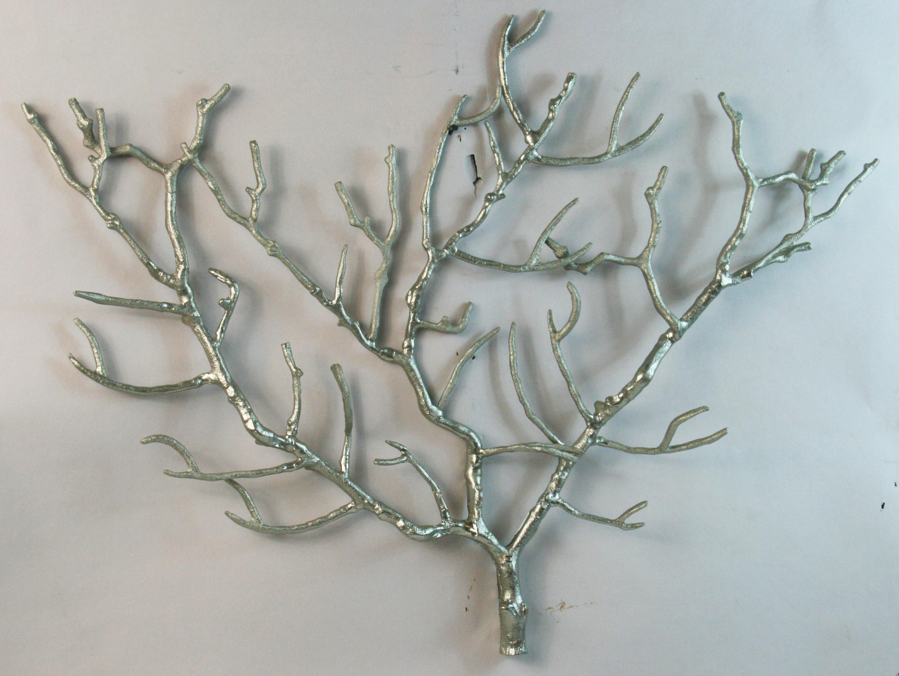 Scultura da parete argentata dell'Albero della Vita (2 disponibili) in vendita 3