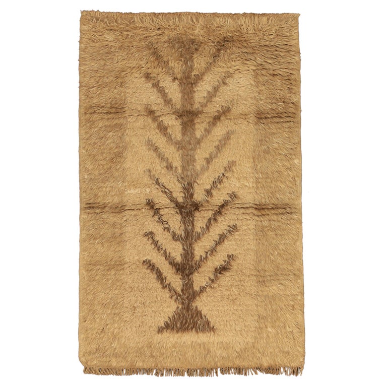 Tree of Life Turkish Yellow&Brown Wool Decò Rug, 1950-1970 For Sale at ...