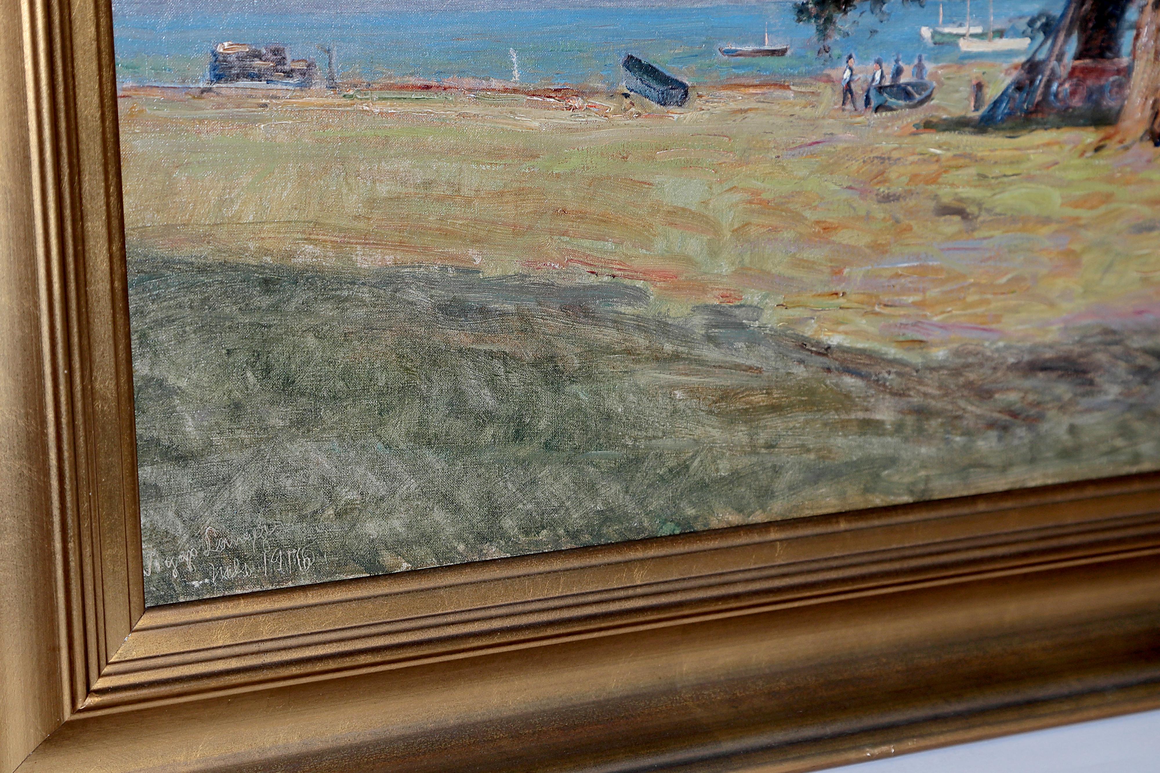 Framed Landscape Painting by Danish Landscape Painter Viggo Langer (1860-1942) 2