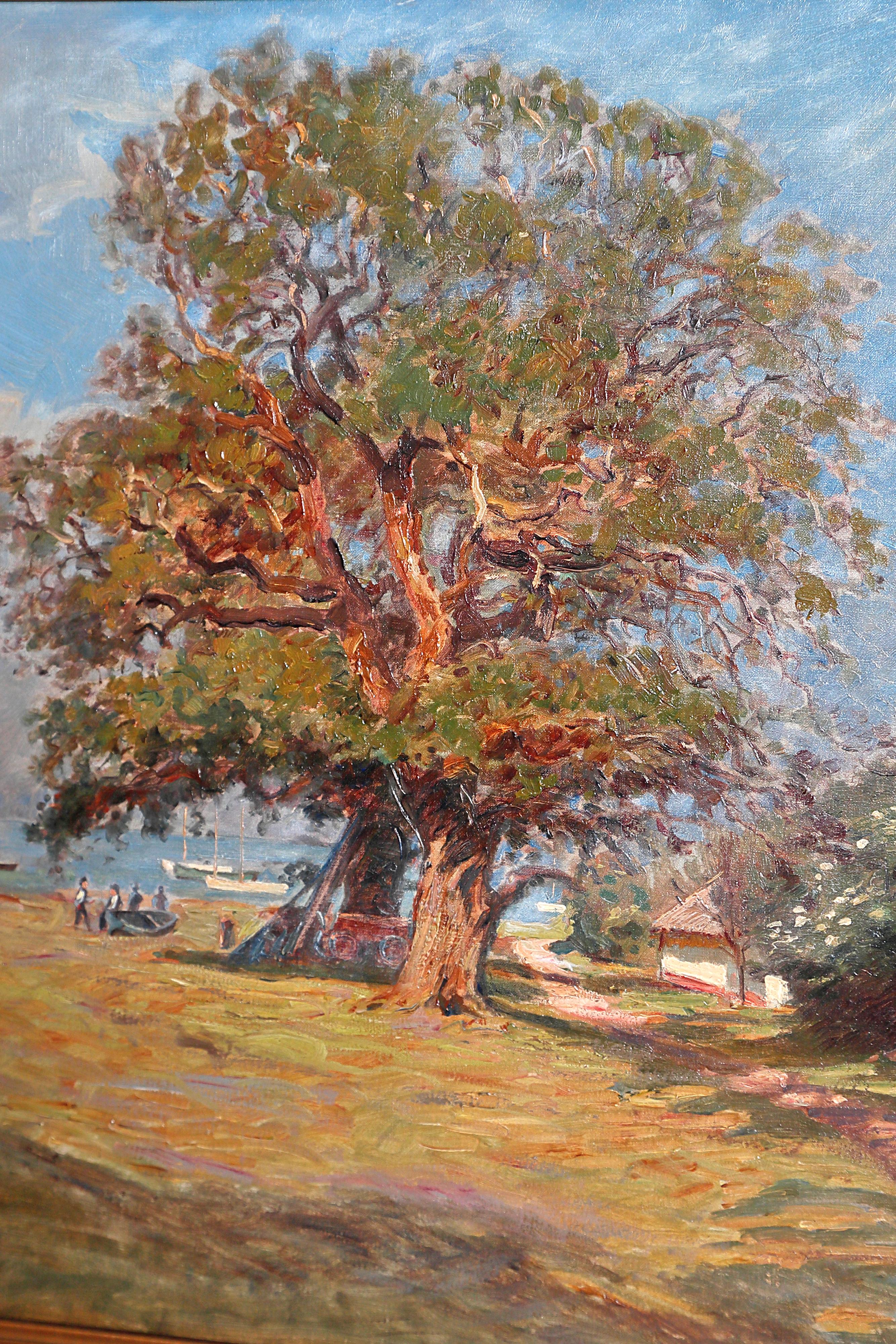 Framed Landscape Painting by Danish Landscape Painter Viggo Langer (1860-1942) 7