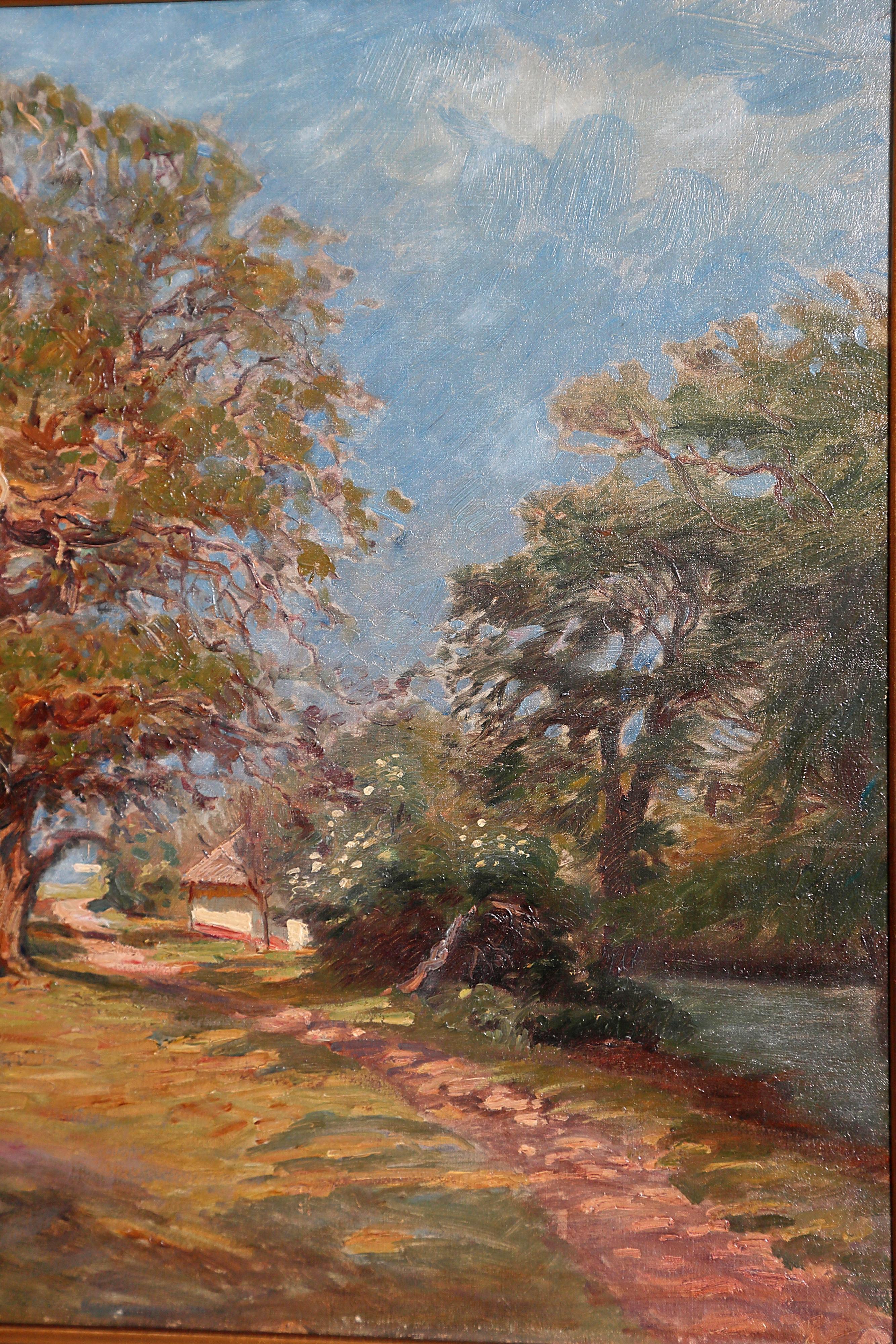 Framed Landscape Painting by Danish Landscape Painter Viggo Langer (1860-1942) 8