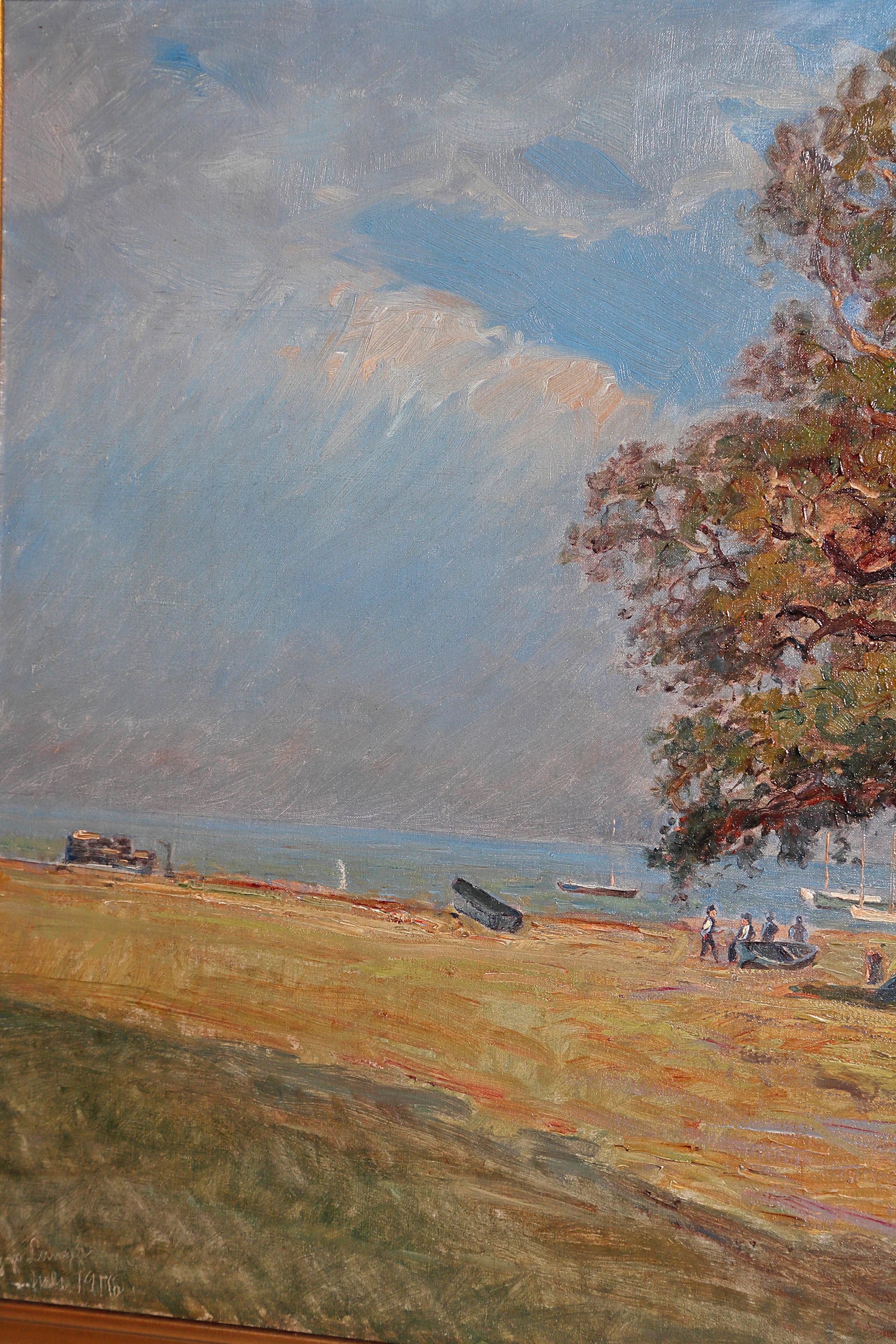 Framed Landscape Painting by Danish Landscape Painter Viggo Langer (1860-1942) 9