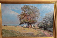 Framed Landscape Painting by Danish Landscape Painter Viggo Langer (1860-1942)