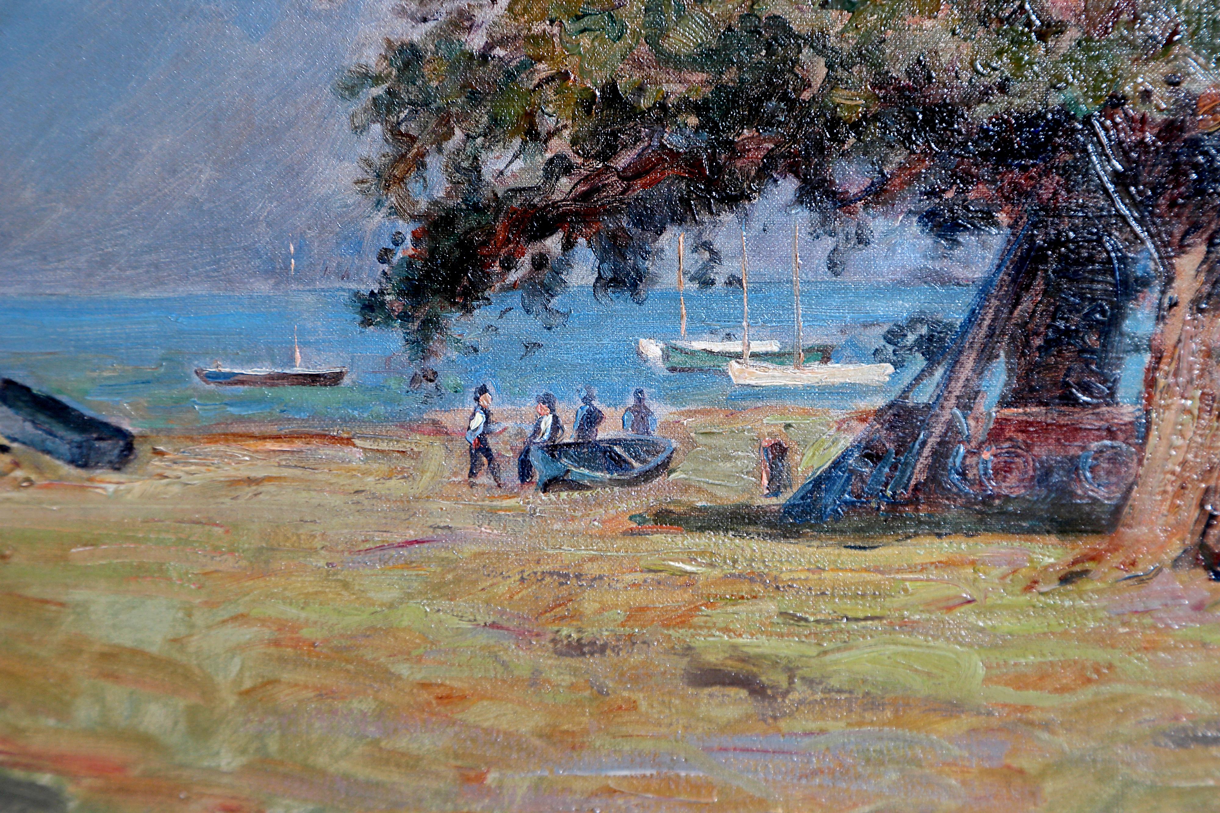 20th Century Framed Landscape Painting by Danish Landscape Painter Viggo Langer (1860-1942)