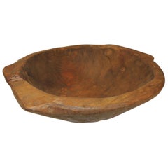 Tree Root Round Hand Carved Rustic Bowl