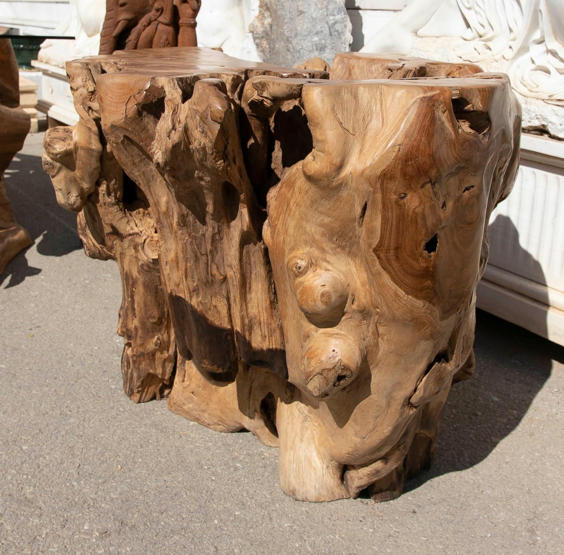 Base de table en bois Tree Root en vente 6