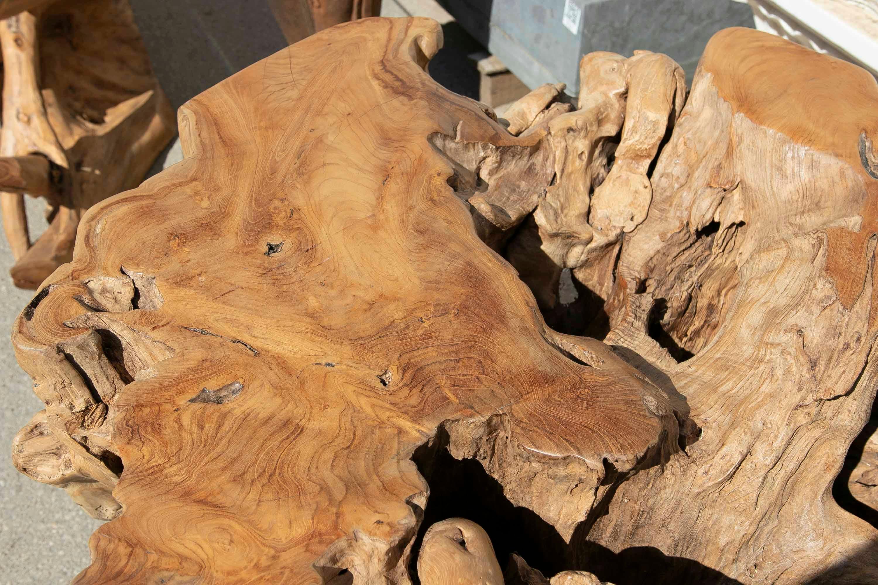 Base de table en bois Tree Root en vente 12