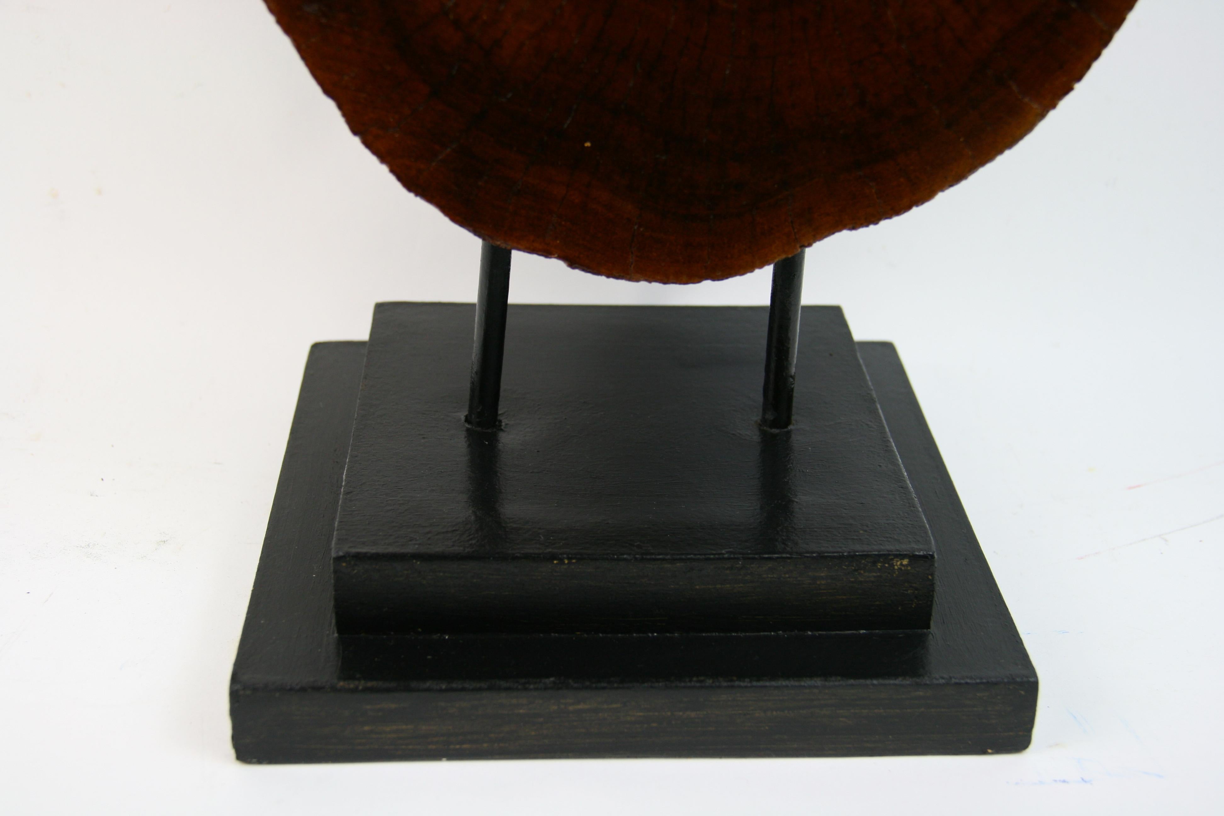 Japanese Tree Segment  Wabi Sabi Wood Sculpture In Good Condition In Douglas Manor, NY