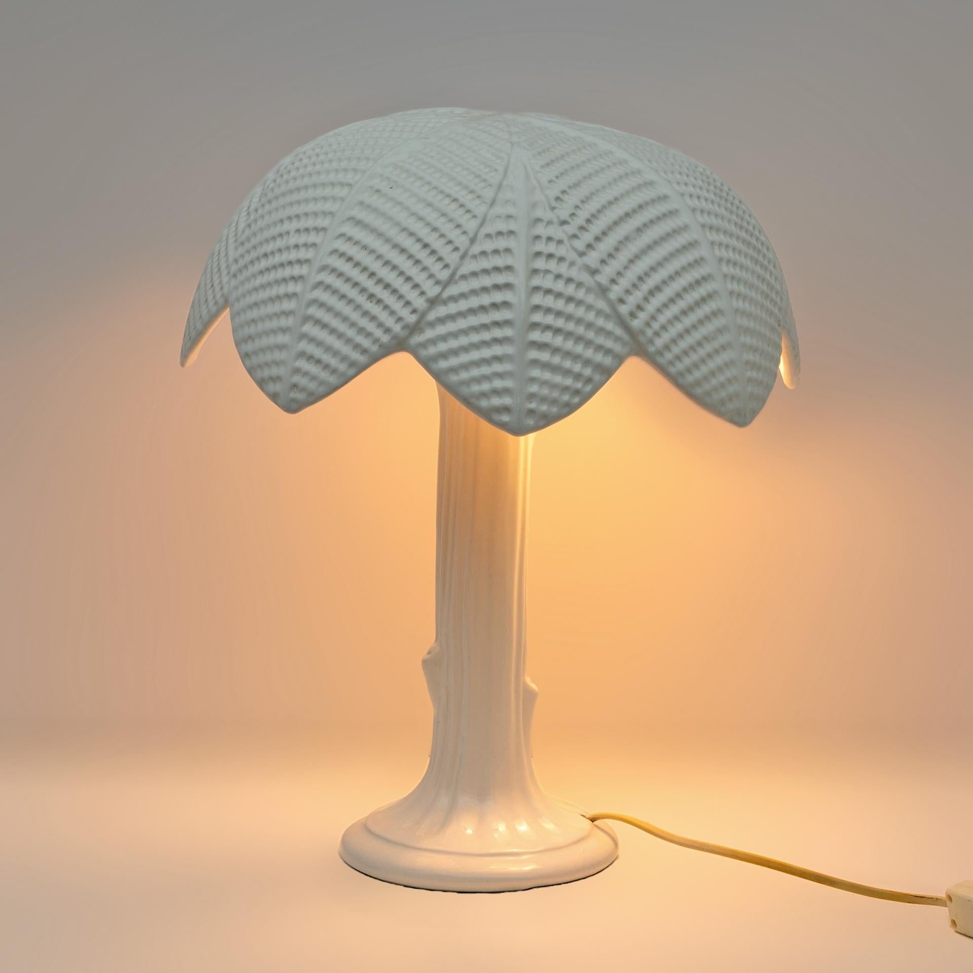 Mid-Century Modern Tree-shaped Table Lamp by Tommaso Barbi for B Ceramica, 1970s For Sale