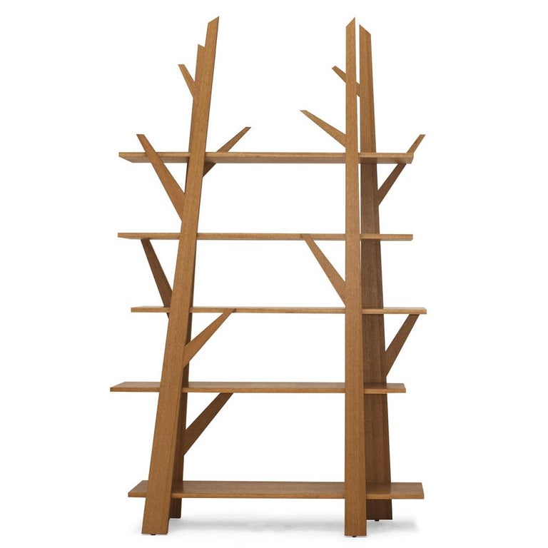 Tree Silhouette Bookshelf in Dark Brown or in Natural Oak In New Condition For Sale In Paris, FR