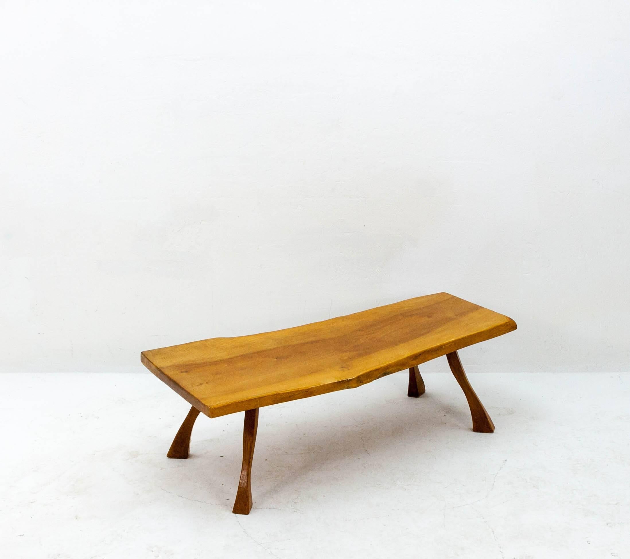 Scandinavian Tree Slab Coffee Table, 1960s For Sale