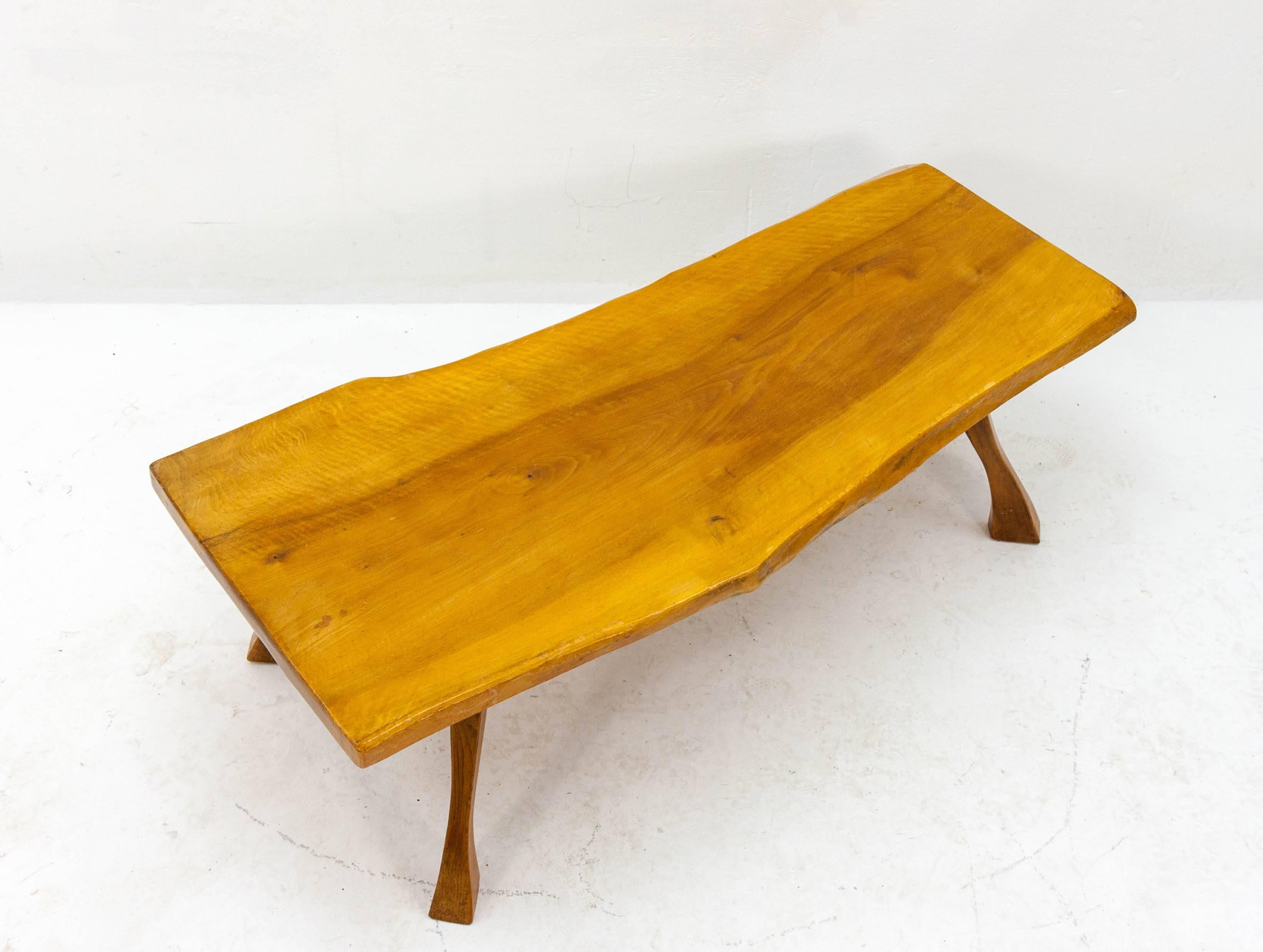 Tree Slab Coffee Table, 1960s In Good Condition For Sale In Den Haag, NL