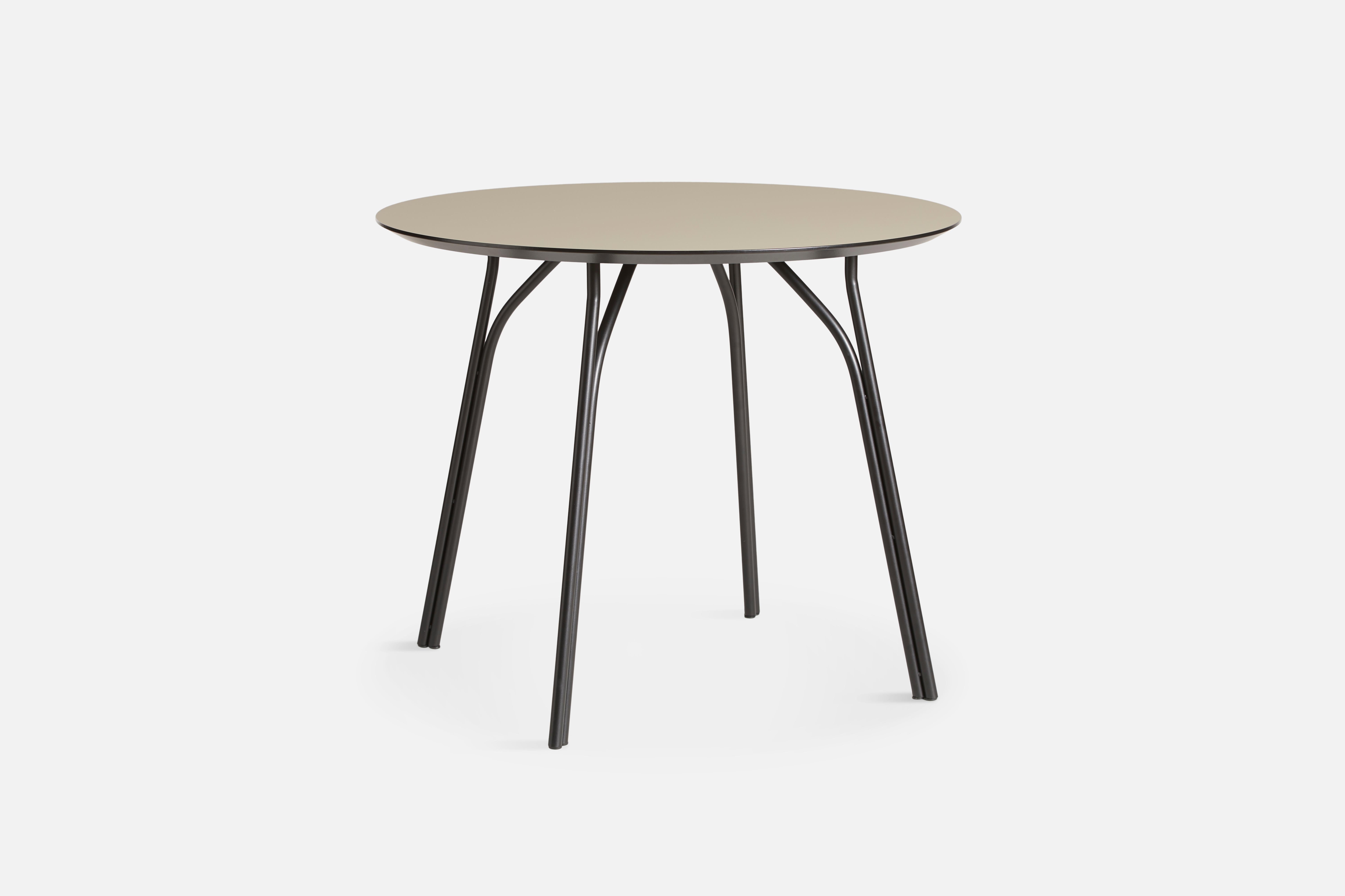 Post-Modern Tree Small Beige Black Dining Table by Elisabeth Hertzfeld For Sale