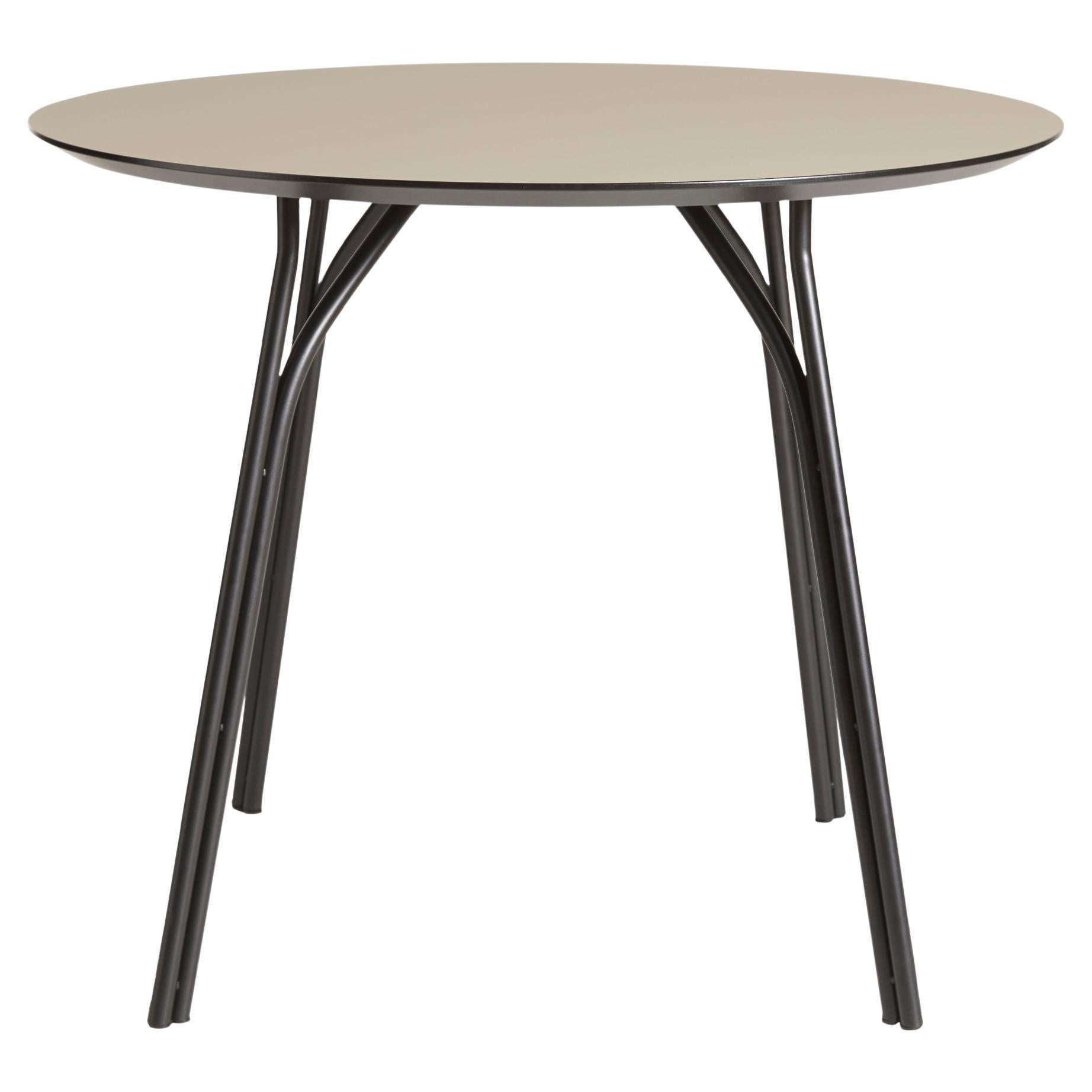Tree Small Beige Black Dining Table by Elisabeth Hertzfeld For Sale