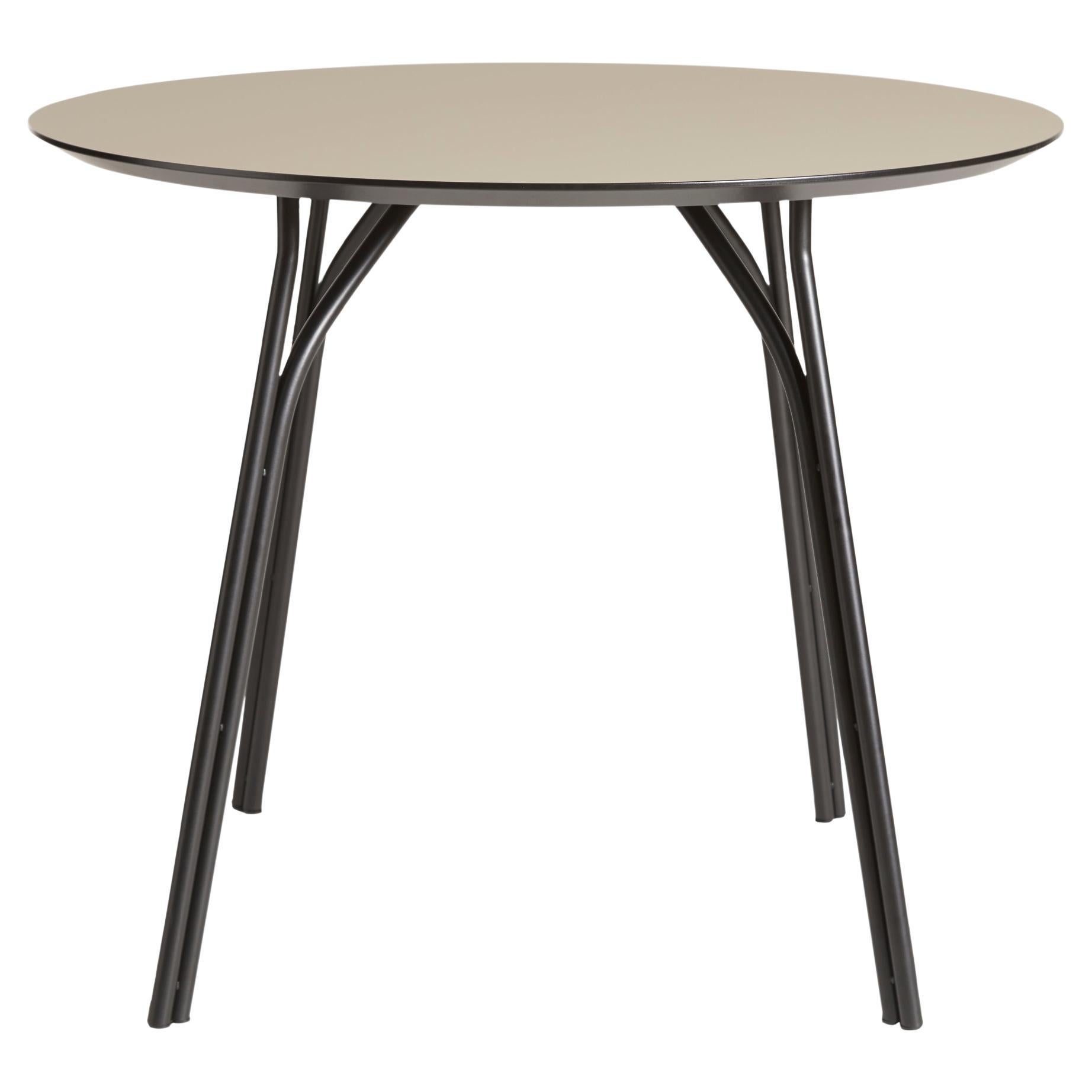 Tree Small Beige Black Dining Table by Elisabeth Hertzfeld