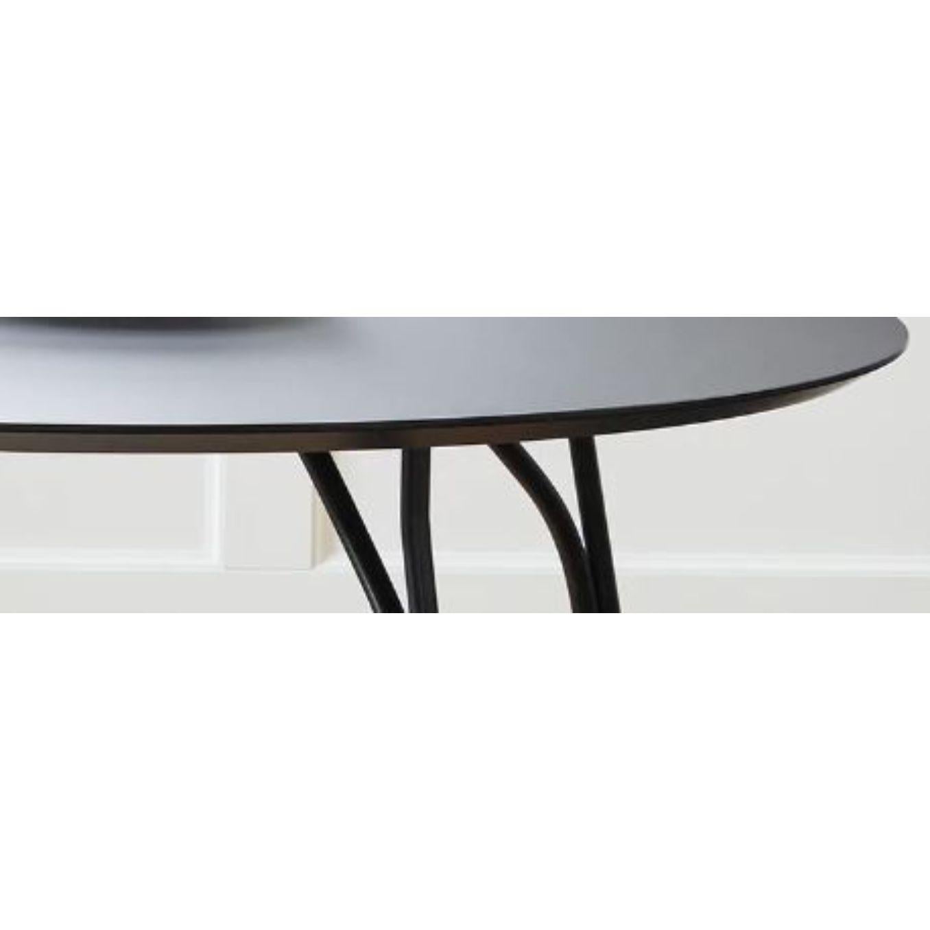 Danish Tree Small Black Dining Table by Elisabeth Hertzfeld For Sale