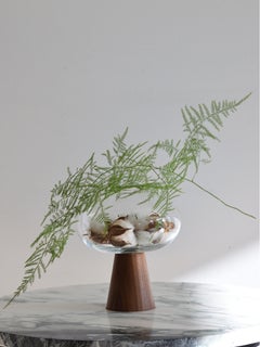 Tree Story Scent Jar, Lead Free Hand Blown Cystal and Hand-Turned Wood