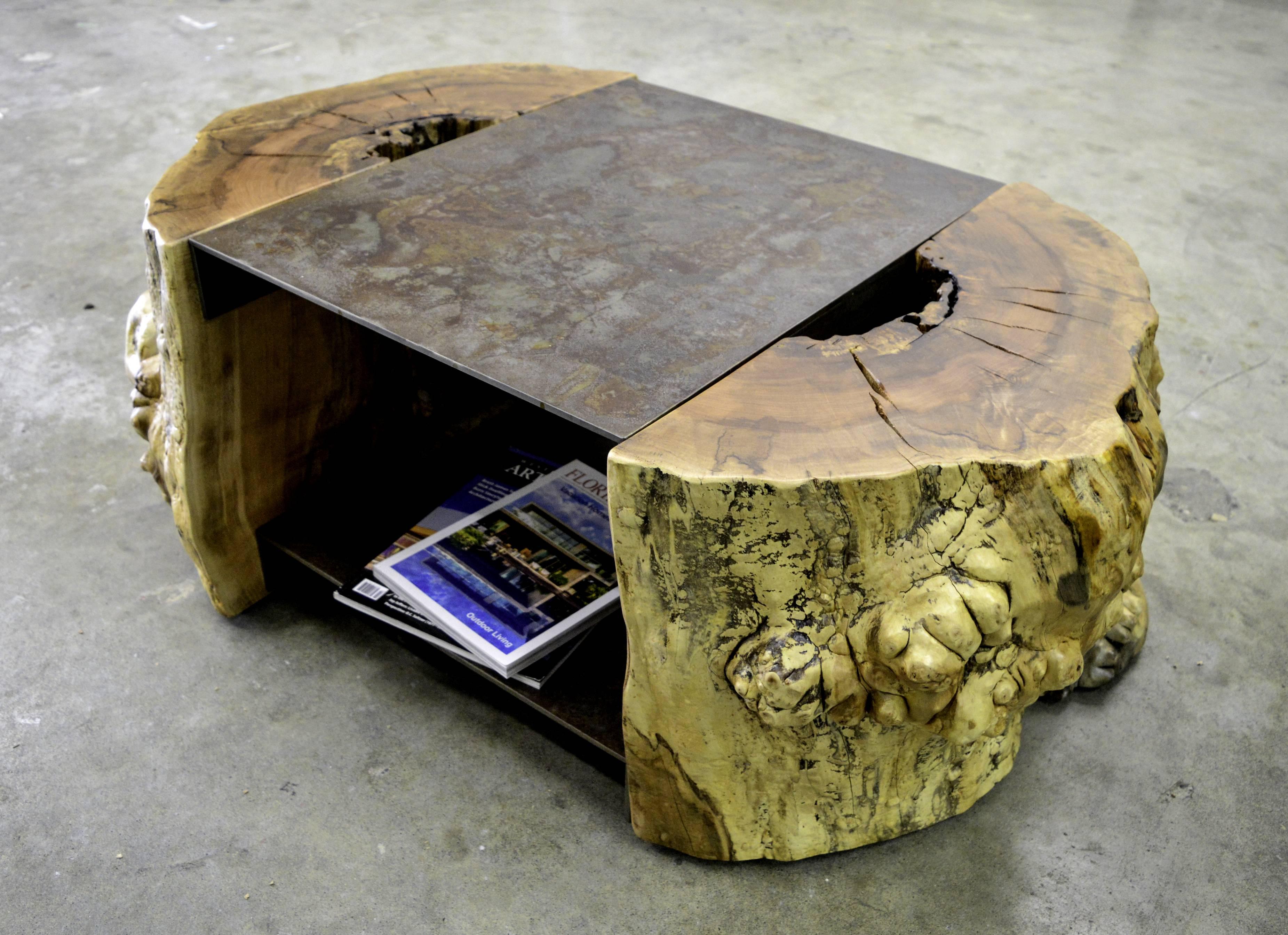 tree stump coffee table