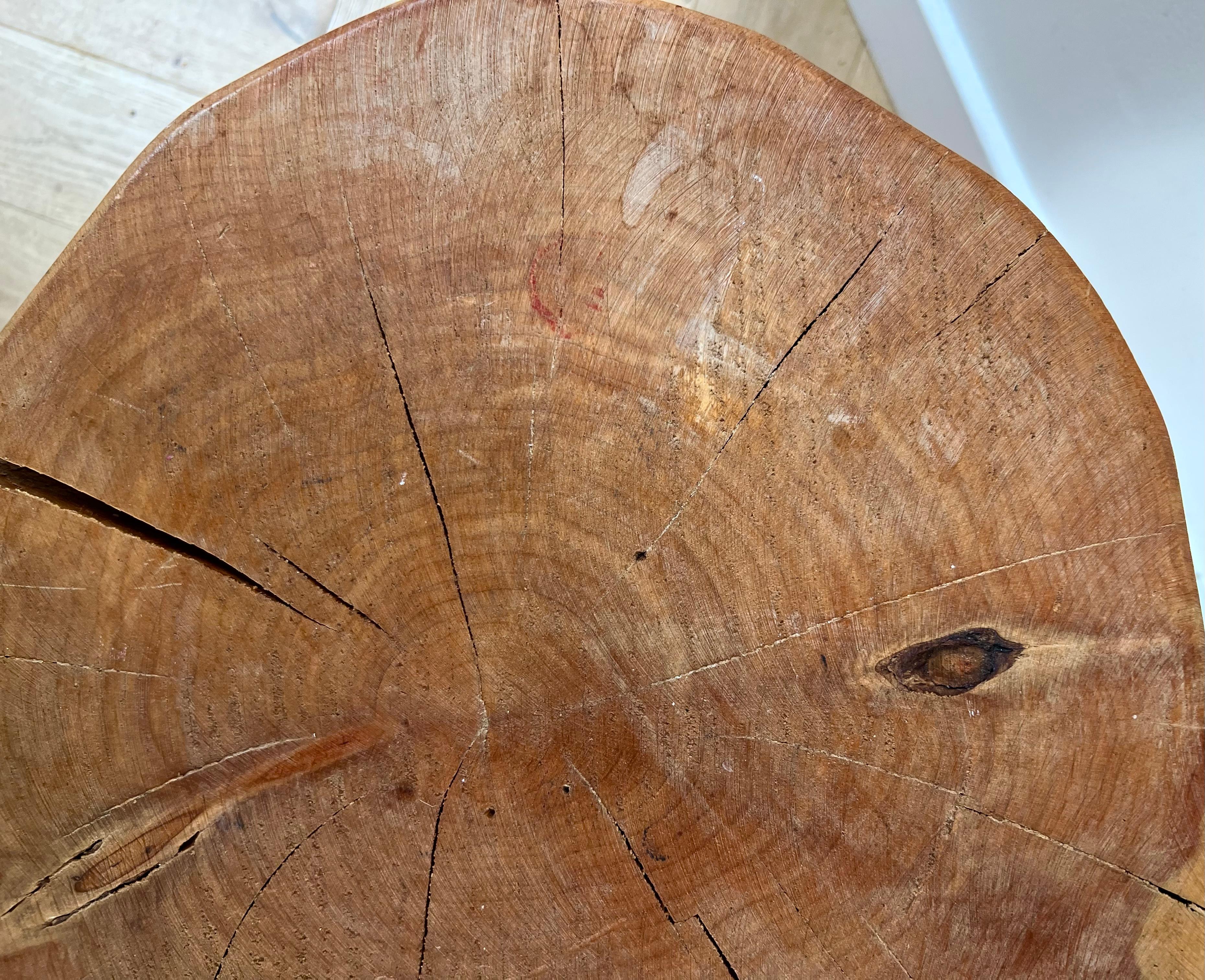 Wood Tree Stump Side Table, 21st Century For Sale