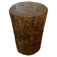 Vintage Tree Stump Side Table or Stool