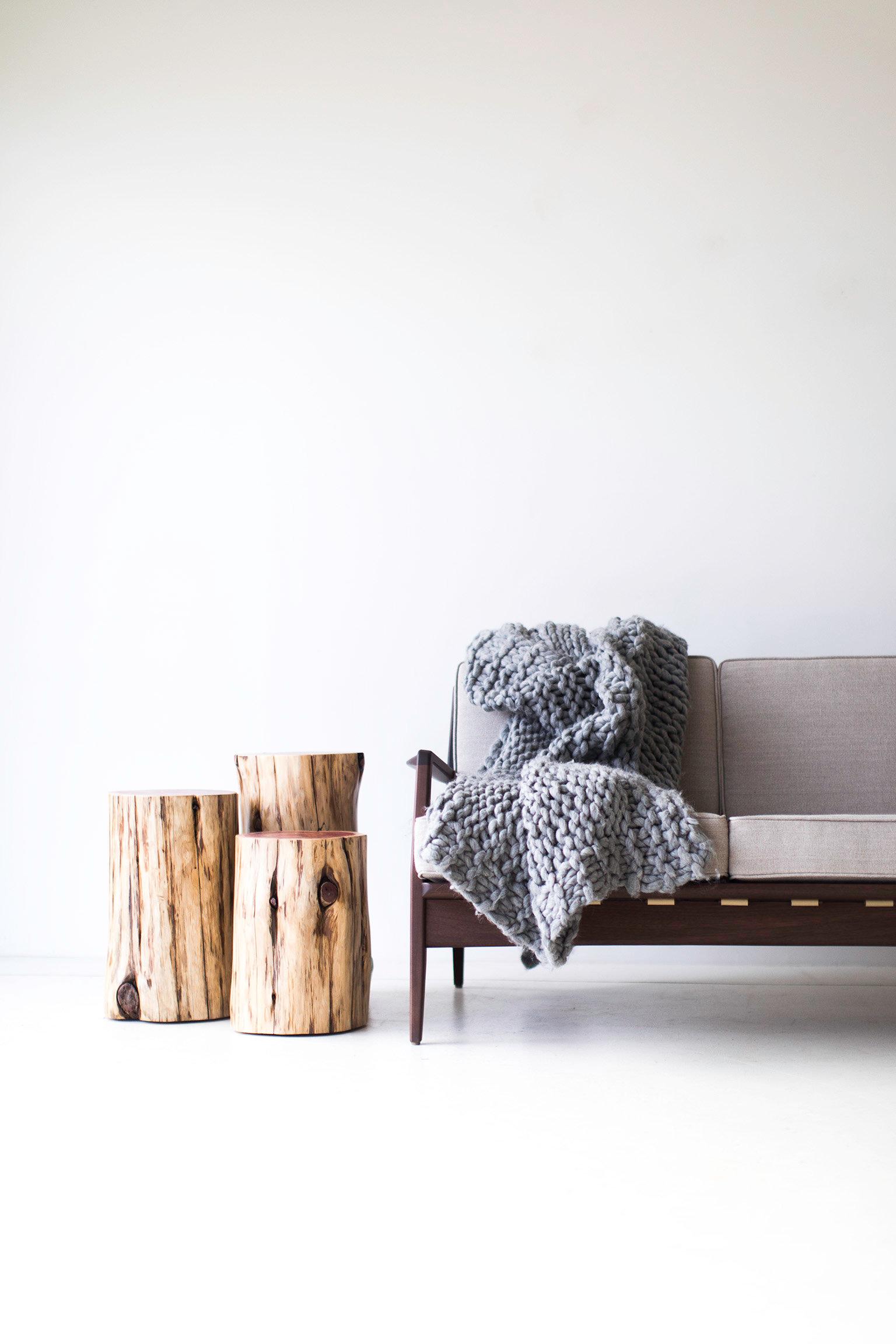 Cedar Tree Stump Tables, Natural For Sale