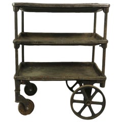 Antique Tree-Tier Industrial Cart 