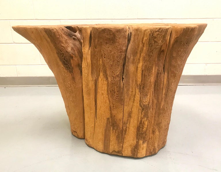 Tree Trunk Accent Side Table Attributed to Michael Taylor at 1stDibs