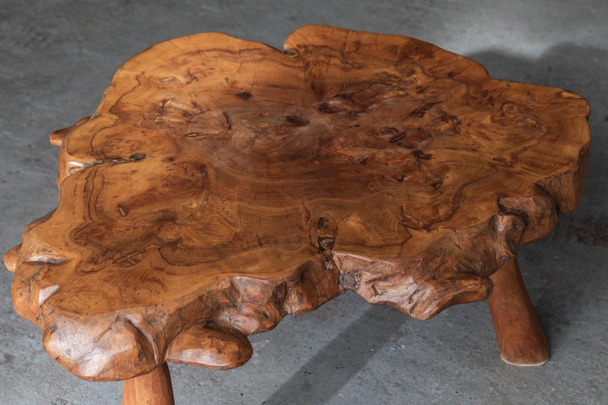 Tree trunk coffee table, France, 1970s In Good Condition In Antwerpen, BE