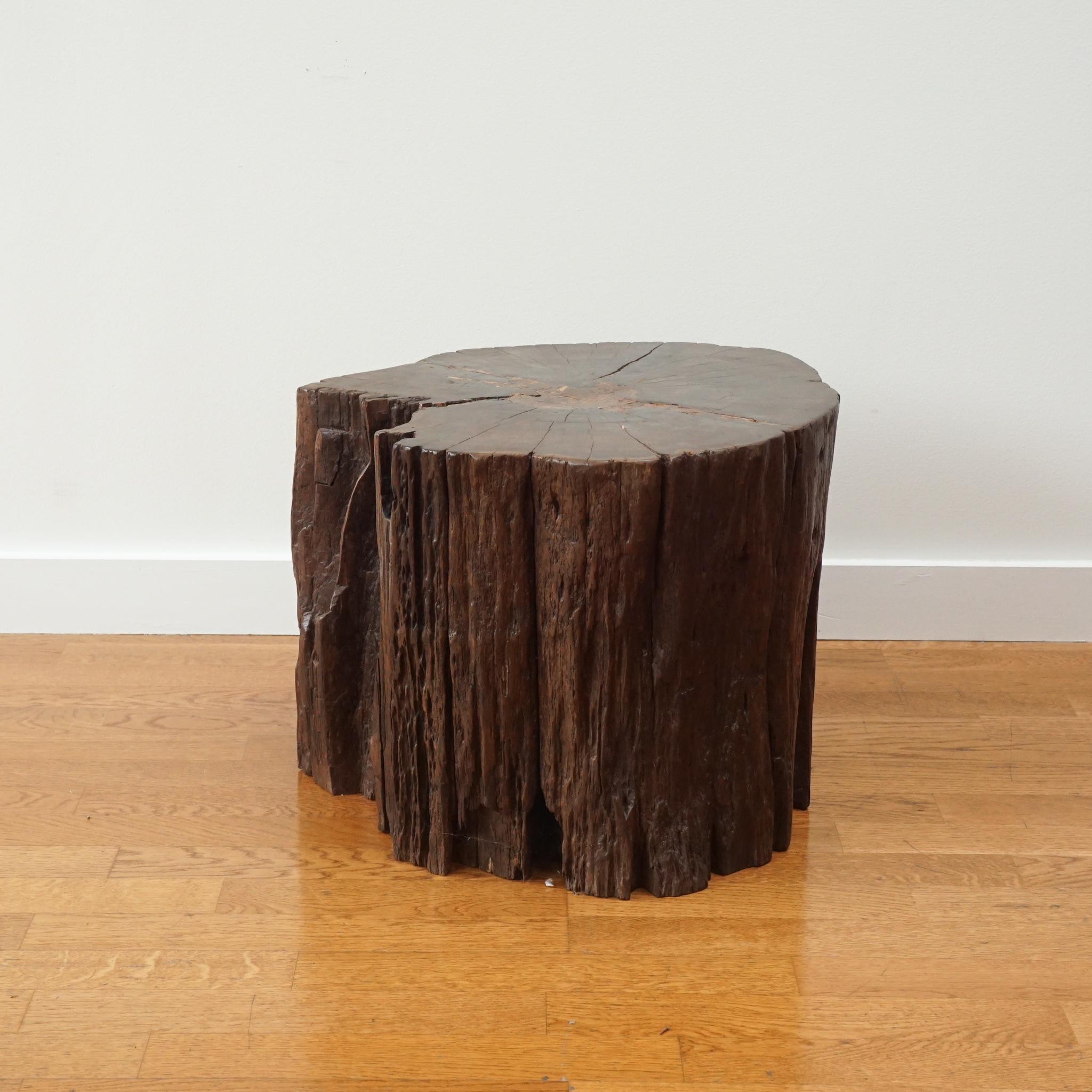 Tree Trunk Side Table  In Good Condition For Sale In Hudson, NY