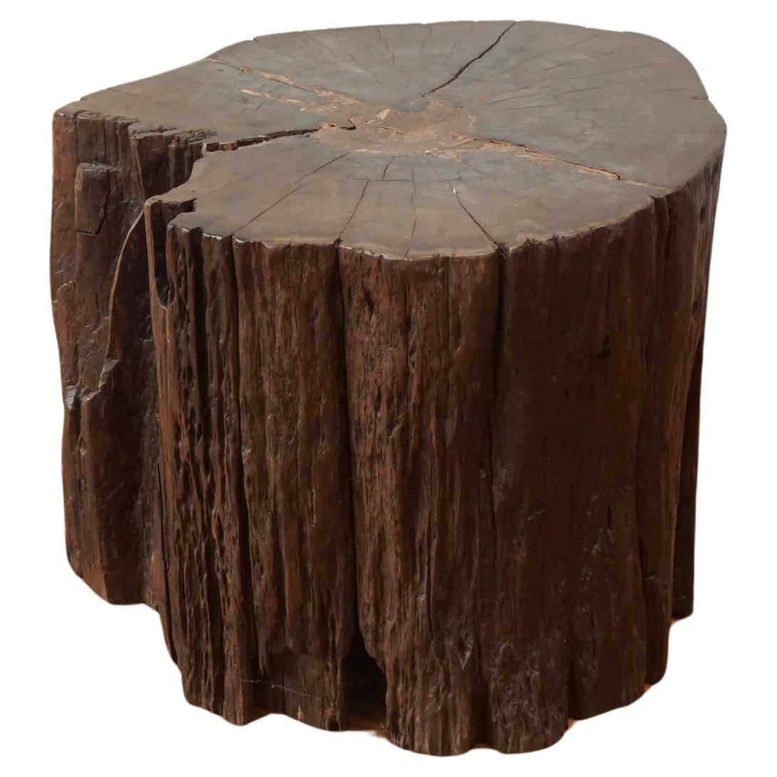Table d'appoint tronc d'arbre 