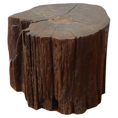 Rustic French Tree Trunk Tables For Sale at 1stDibs