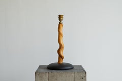Tree Trunk Table Lamp in Acacia and Oak 1950s