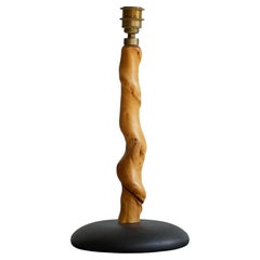 Tree Trunk Table Lamp in Acacia and Oak 1950s